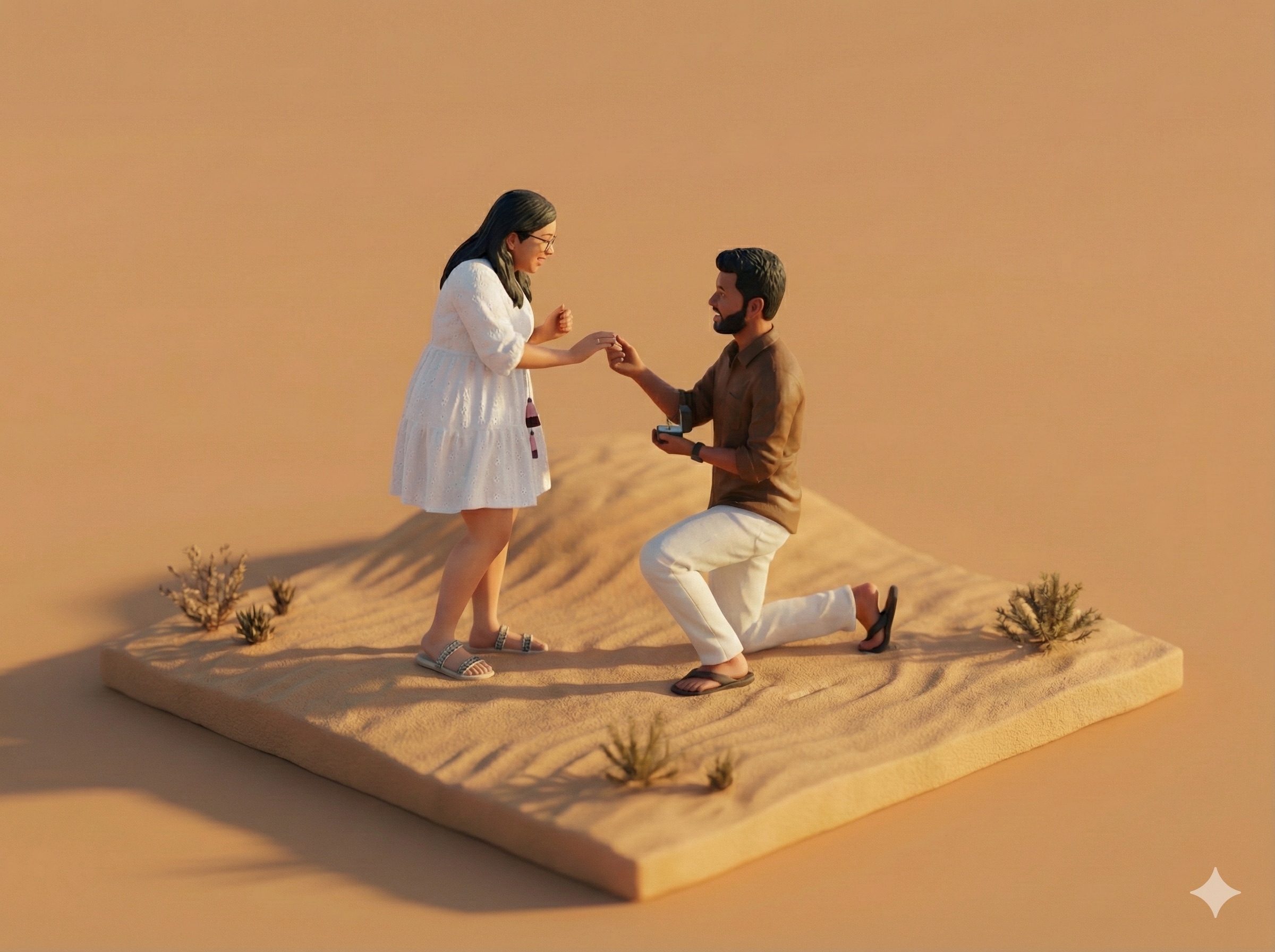 A romantic proposal photo of us